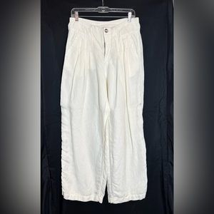 White pleated pants size 8 brand Free People